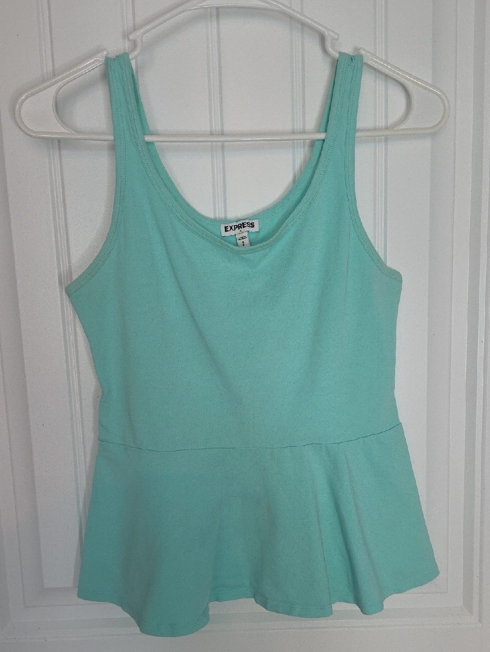 Express Mint Peplum Tank Top